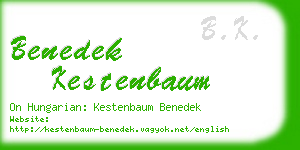 benedek kestenbaum business card
